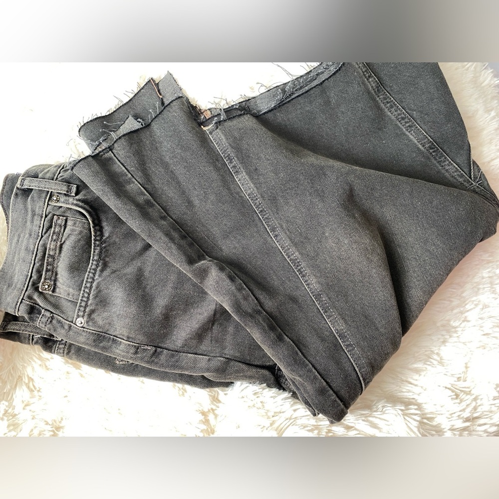 Free People Ripple Wide Leg Crop Dark Wash Size 26